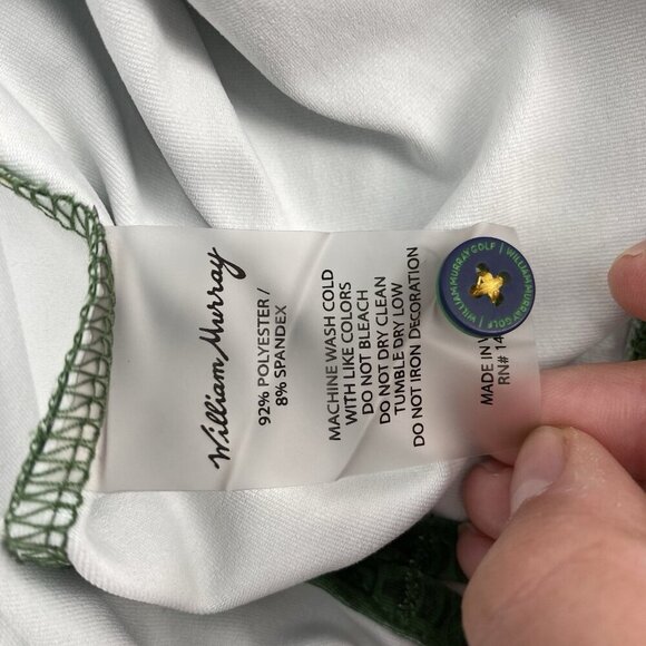 William Murray Mens Size XXL Green Golf Polo Beer Mug Print Performance Stretch - Picture 14 of 16